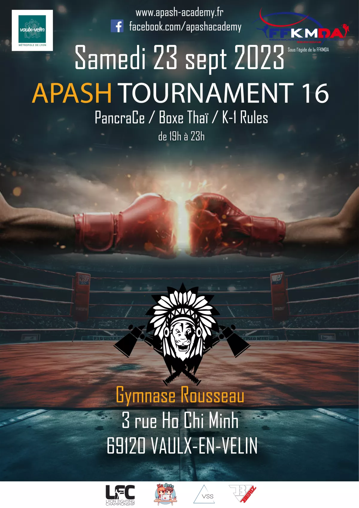 Affiche de Apash Tournament 16, samedi 23 septembre 2023