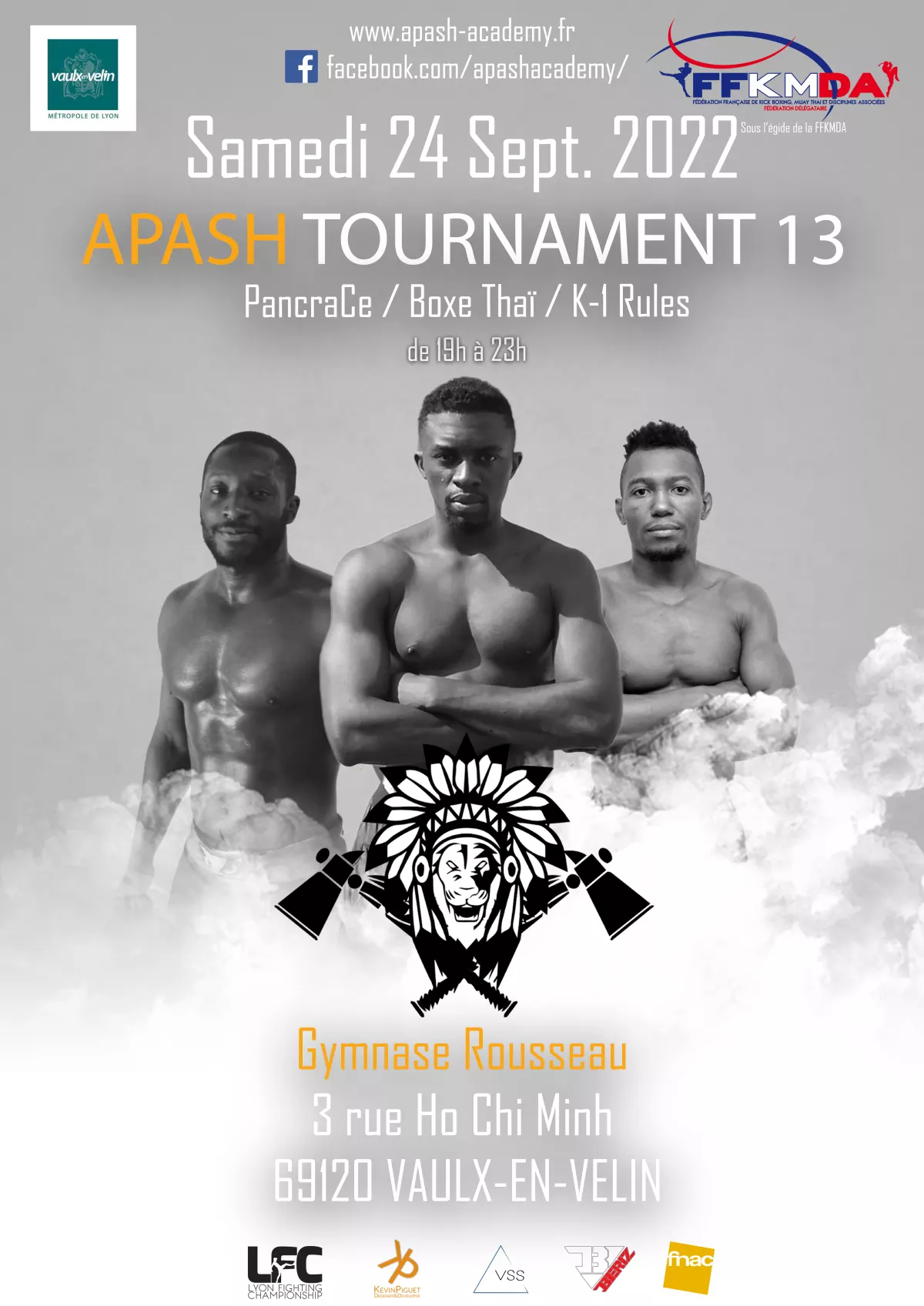 Affiche de Apash Tournament 13, samedi 24 septembre 2022